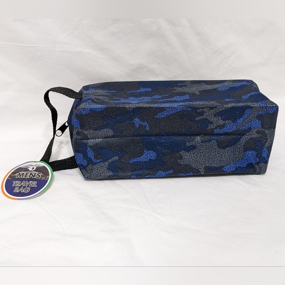 NWT Men's Blue Camo Accessory Travel Bag, Toiletry Bag - Picture 4 of 8